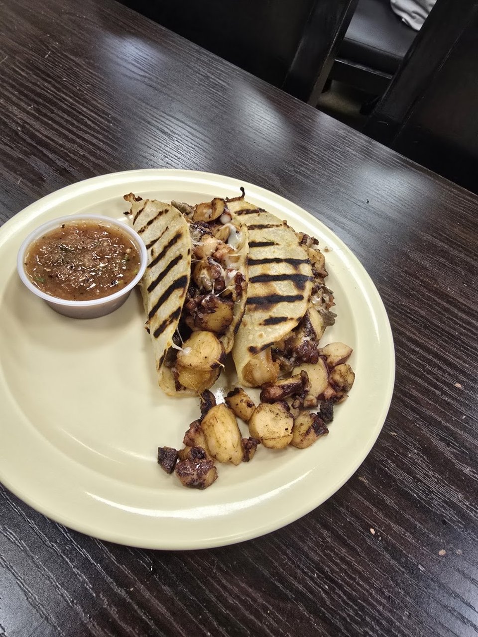 Tacos El Viejon Custom Made Pulpo Camaron